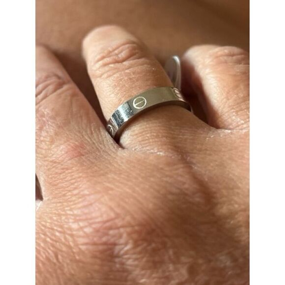 Last one ! Lover Silver Band ring in stainless steel size 6 - Picture 2 of 4